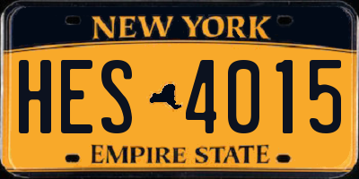 NY license plate HES4015
