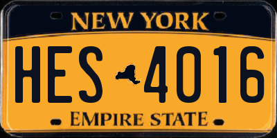 NY license plate HES4016