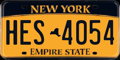 NY license plate HES4054