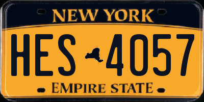 NY license plate HES4057