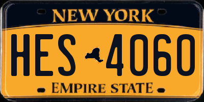 NY license plate HES4060