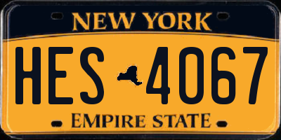 NY license plate HES4067