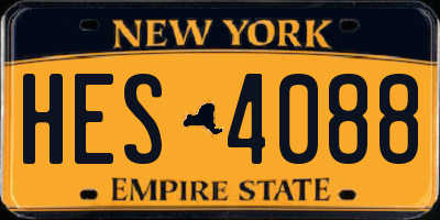 NY license plate HES4088