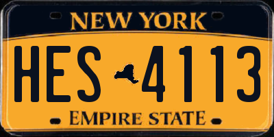 NY license plate HES4113