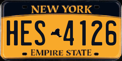 NY license plate HES4126