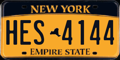 NY license plate HES4144