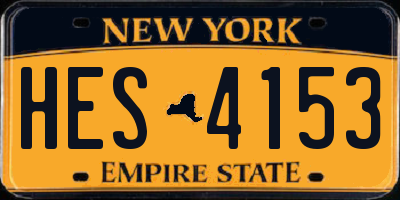 NY license plate HES4153