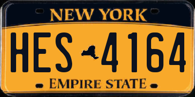 NY license plate HES4164