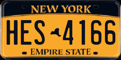 NY license plate HES4166