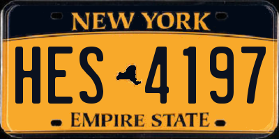NY license plate HES4197