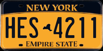 NY license plate HES4211