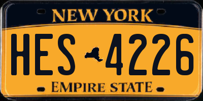 NY license plate HES4226