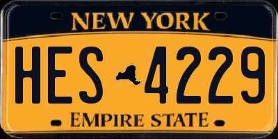 NY license plate HES4229