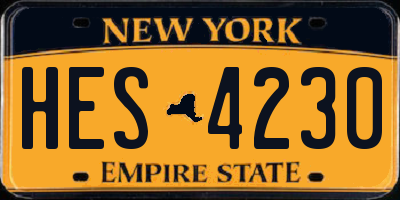NY license plate HES4230