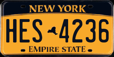 NY license plate HES4236