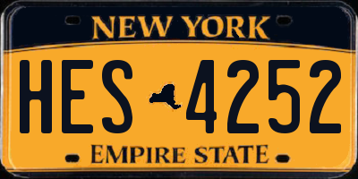 NY license plate HES4252