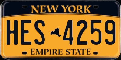 NY license plate HES4259