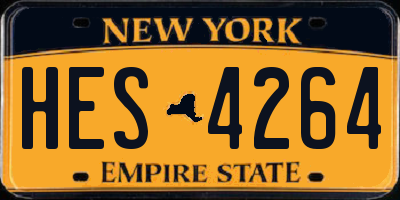 NY license plate HES4264