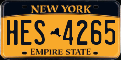 NY license plate HES4265