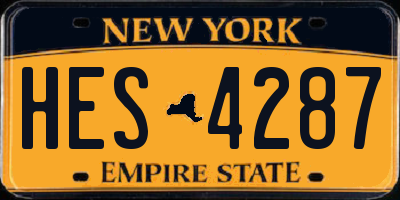 NY license plate HES4287