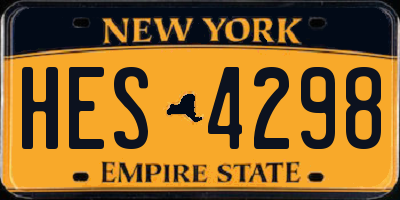 NY license plate HES4298