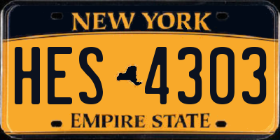 NY license plate HES4303