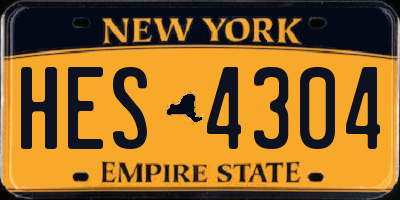 NY license plate HES4304