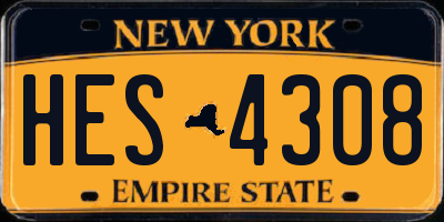 NY license plate HES4308