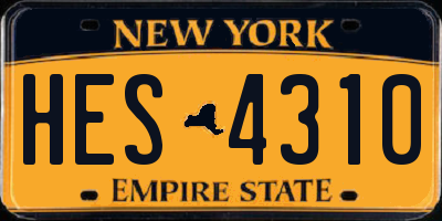 NY license plate HES4310