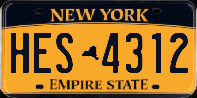 NY license plate HES4312
