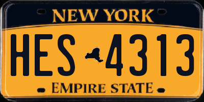 NY license plate HES4313