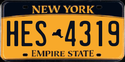 NY license plate HES4319
