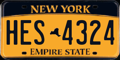 NY license plate HES4324