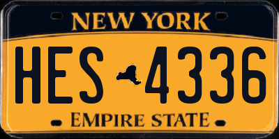 NY license plate HES4336