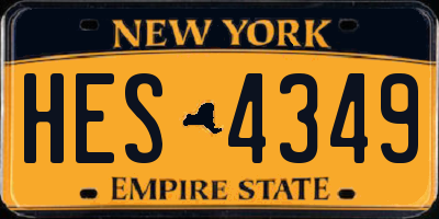 NY license plate HES4349