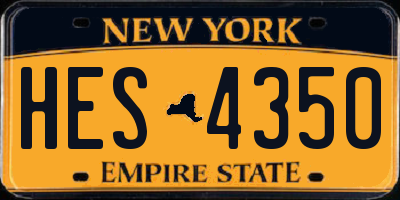 NY license plate HES4350