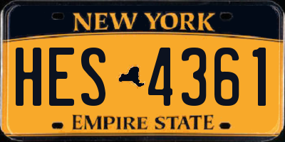 NY license plate HES4361