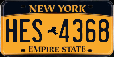 NY license plate HES4368