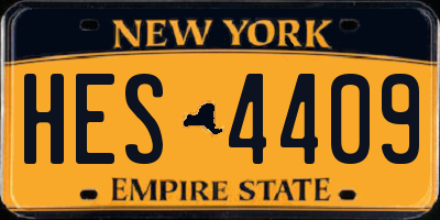 NY license plate HES4409
