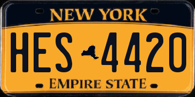 NY license plate HES4420