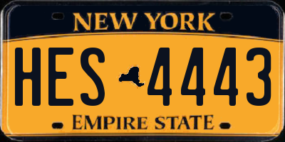 NY license plate HES4443