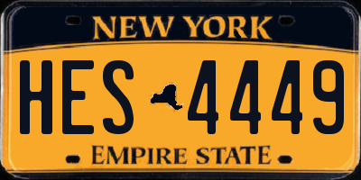 NY license plate HES4449