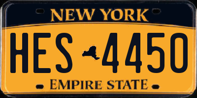 NY license plate HES4450