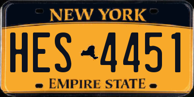 NY license plate HES4451
