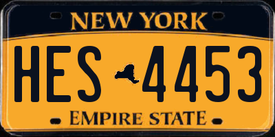 NY license plate HES4453