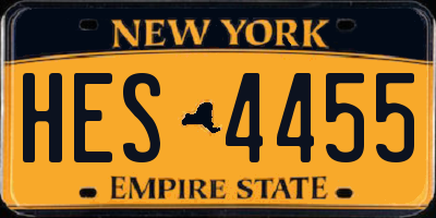 NY license plate HES4455