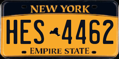 NY license plate HES4462