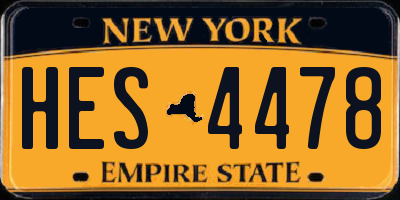NY license plate HES4478