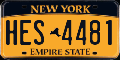 NY license plate HES4481