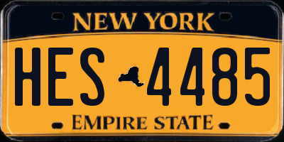 NY license plate HES4485